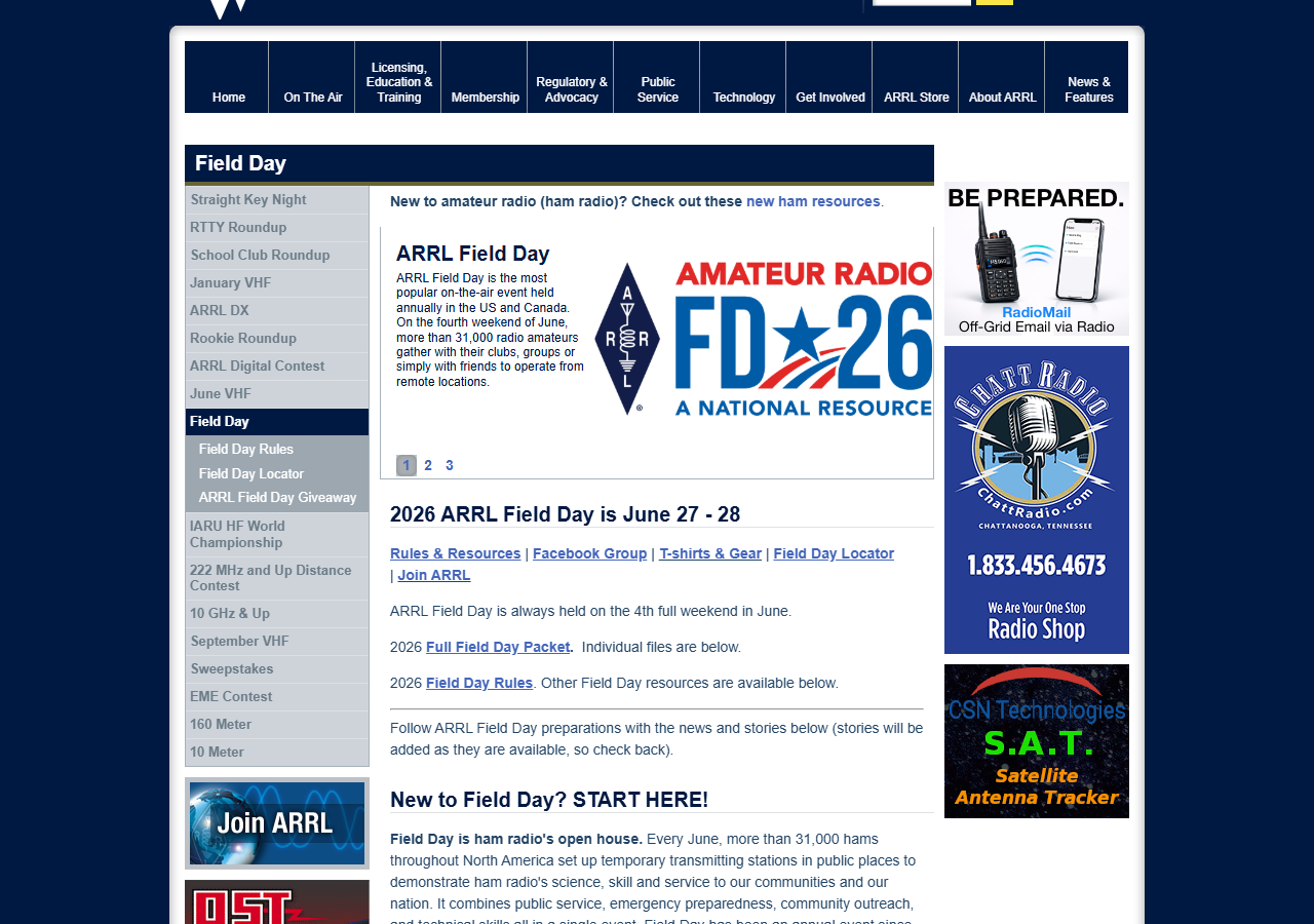 ARRL Field Day &mdash; 31,000+ Ham Radio Operators Set Up Portable Emergency Stations Every Fourth Weekend of June, Run on Batteries and Generators, and Try to Make as Many Contacts as Possible in 24 Hours